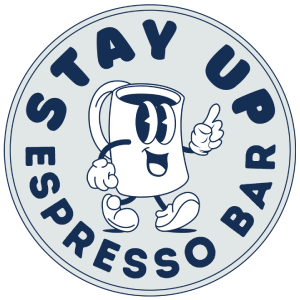 Stay Up Coffee Logo – E-Card Beverage Partner of Xcruit
