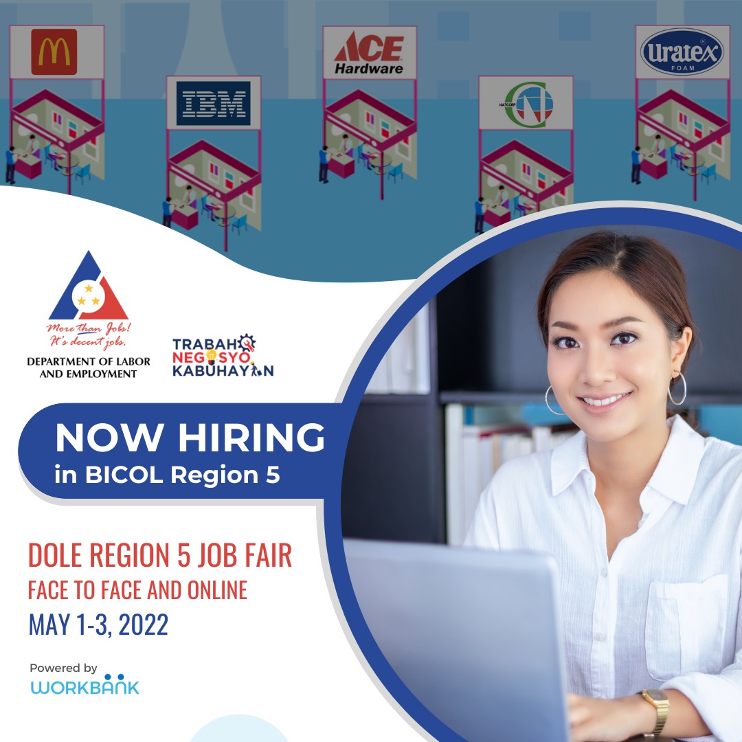 DOLE Region V Bicol 2022 Labor Day TNK Online Job and Business Fair